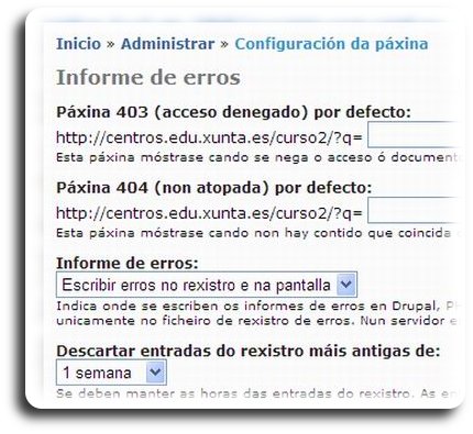 Informe de erros