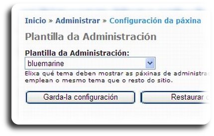 Tema do administrador