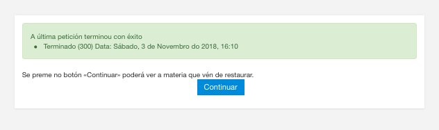 Restaurar copia seguranza