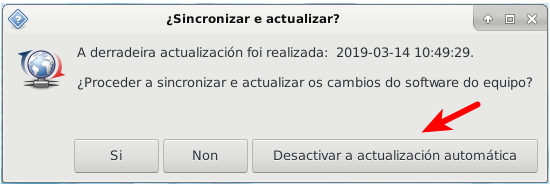 Desactivar actualización automática