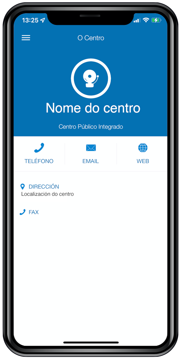Datos do centro