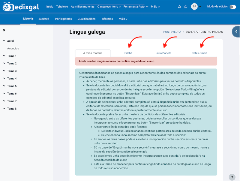 Seleccionar recursos