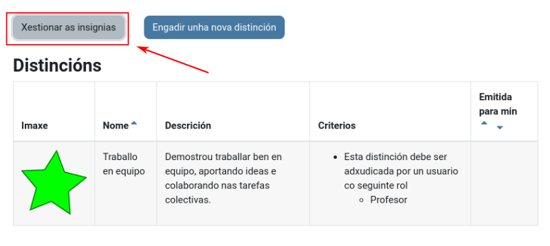Xestionar distincións