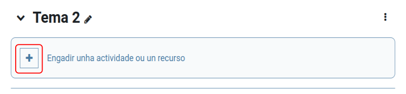 Engadir actividade ou recurso