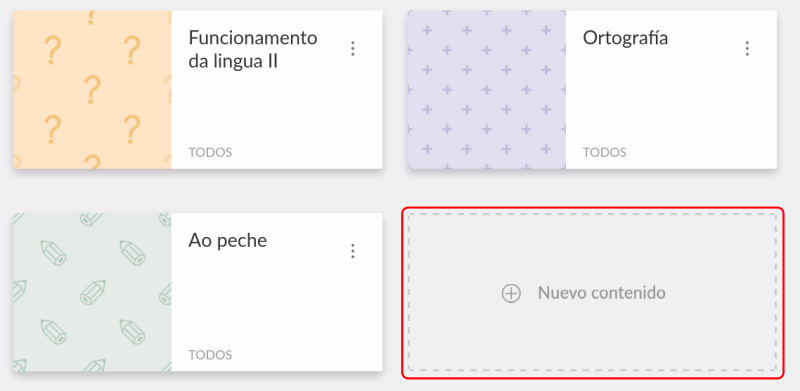 Engadir novo contido