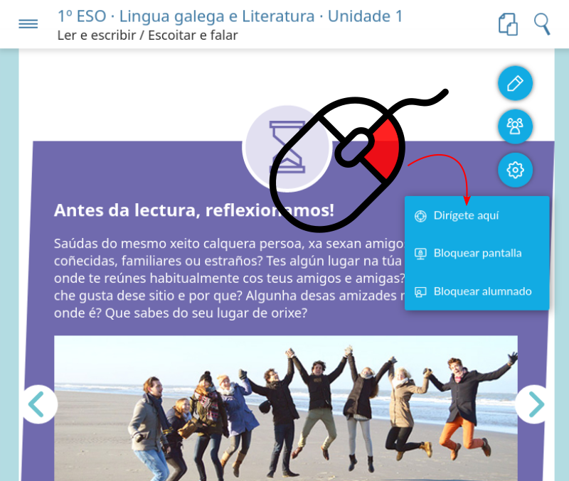 Opcións do botón dereito do rato nas unidades Smart Netex