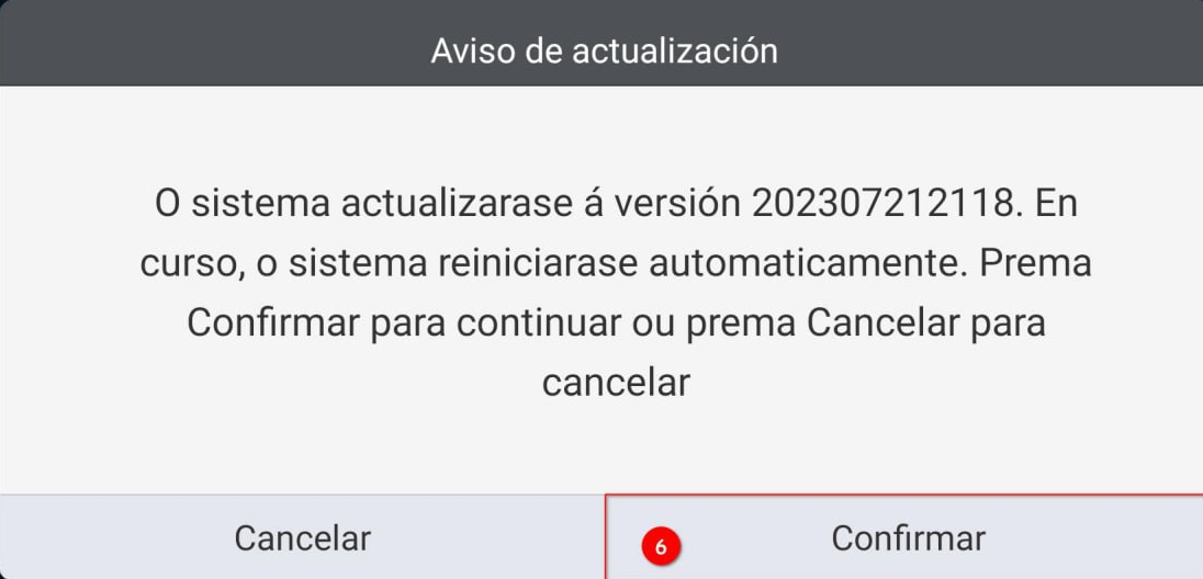 Mensaxe Instalación