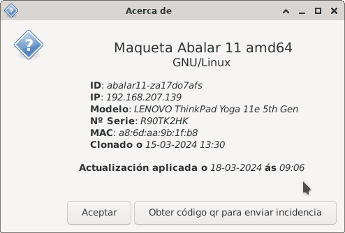 Acerca maqueta abalar