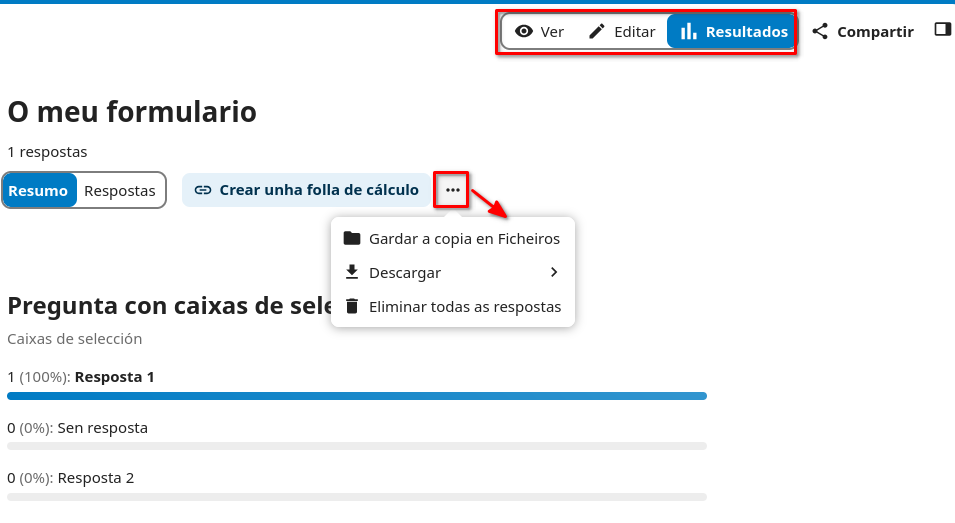 Formulario ver respostas