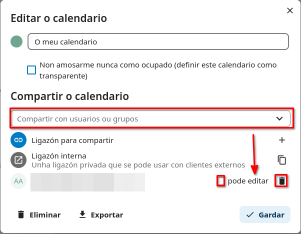 editar calendario