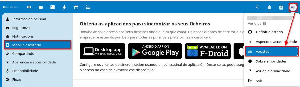 acceso a apps