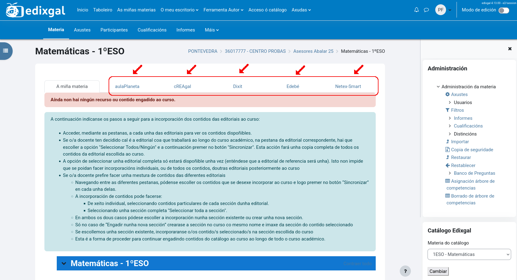 Seleccionar recursos