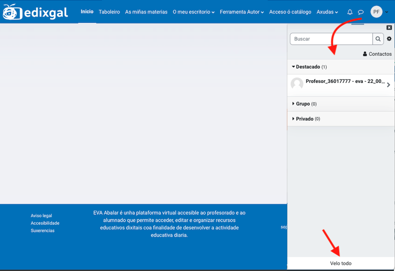 Vista xeral da mensaxería