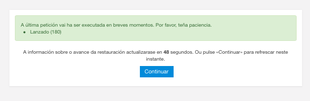 Restaurar copia seguranza