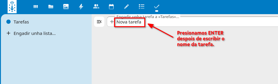 Nova tarefa