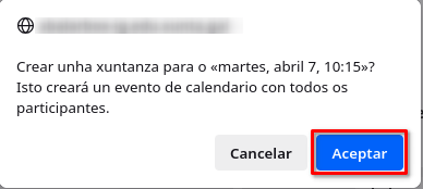aceptar evento