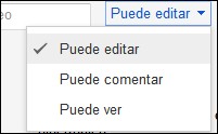 captura google docs , privilexios compartir