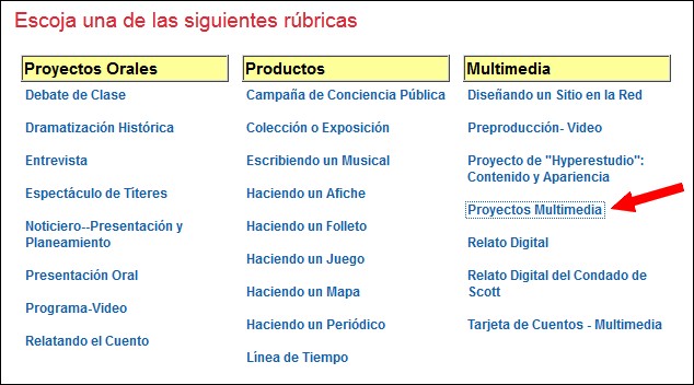 captura tipos de rúbricas