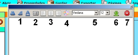 Captura de EdiLIM na que se amosa a utilización do editor de textos. Elaboración propia. Licenza CC BY SA. Captura de EdiLIM na que se amosa a utilización do editor de textos. Elaboración propia. Licenza CC BY SA.