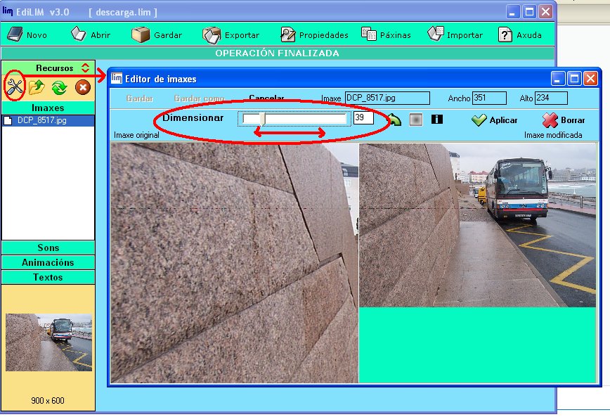 Captura de EdiLIM na que se amosa a utilización do editor de imaxes. Elaboración propia. Licenza CC BY SA. Captura de EdiLIM na que se amosa a utilización do editor de imaxes. Elaboración propia. Licenza CC BY SA.