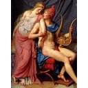 L'amour d'Hélène et Paris (détail).