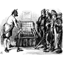 La moderne lit de Procrustes. Punch cartoon. Project Gutenberg e Text 13961. png.