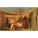 Jean-Léon Gérôme (1824–1904): Socrates seeking Alcibiades in the House of Aspasia, 1861.