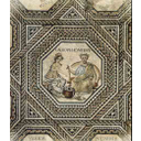 Homer in the company of Calliope, the Muse of epic poetry (replica of Roman Imperial mosaic, c. 240 AD, from Vichten)