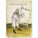 Fabricant de parchemin dans la maison de Nuremberg.