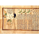 Livre des morts des Anciens Égyptien de Nany. Papyrus avec des textes hiéroglyphiques.