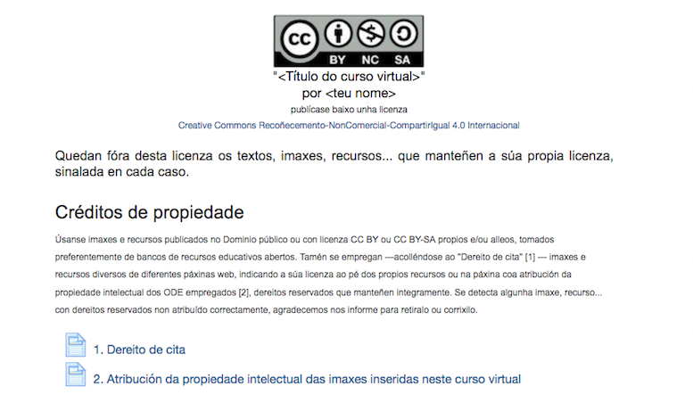 Módulo da Licenza do curso Módulo da Licenza do curso