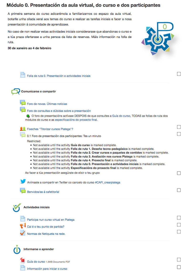 Modulo de presentacións do curso Crear Plategas Modulo de presentacións do curso Crear Plategas