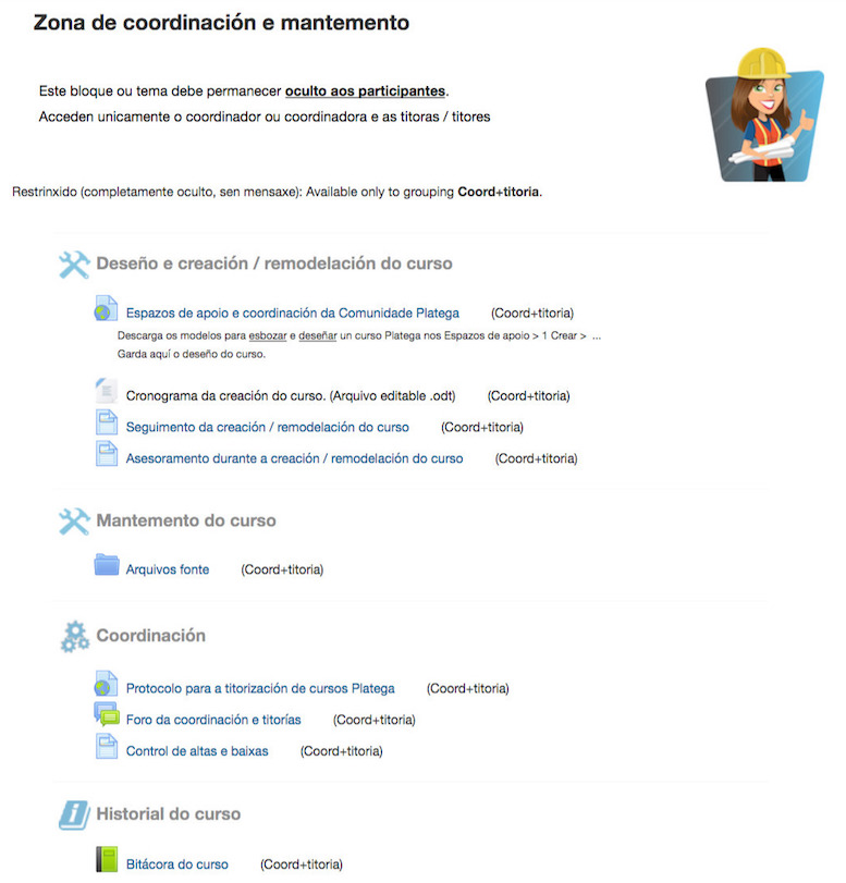 Módulo para a Zona de coordinación e mantemento Módulo para a Zona de coordinación e mantemento