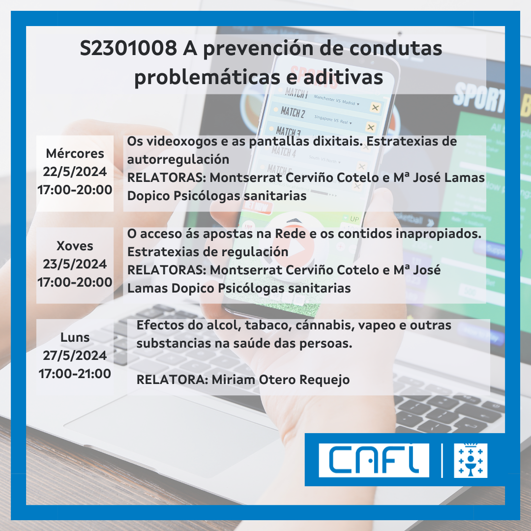 A prevención de condutas problemáticas e aditivas