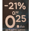 Descuento del 21% en cada uniad