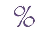 Imagen con el símbolo del porcentaje