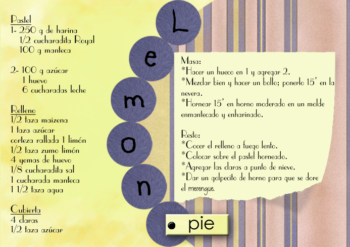 Imagen con la receta de la Tarta de Limón