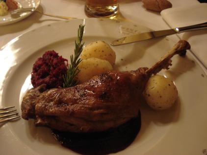 Imagen de un plato de Confit de pato