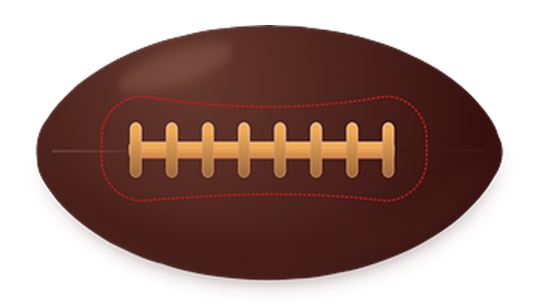 Ilustración de un balón de rugby