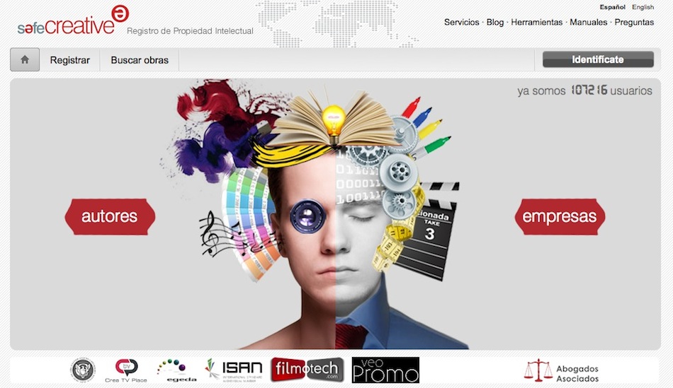 Imaxe da portada de Safecreative.