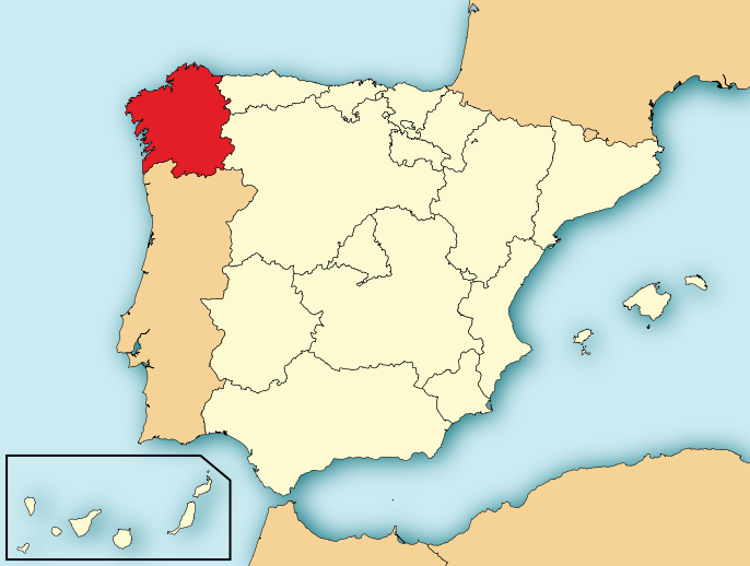 Localización de Galicia.