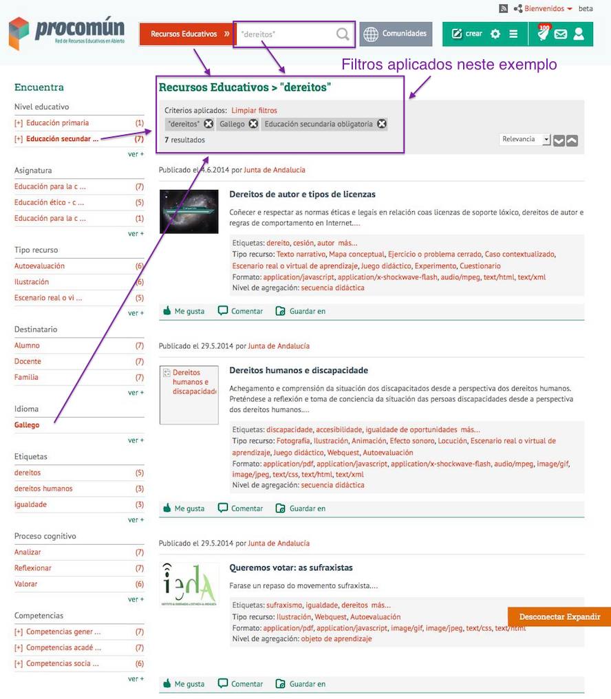 Busca de REA en Procomún