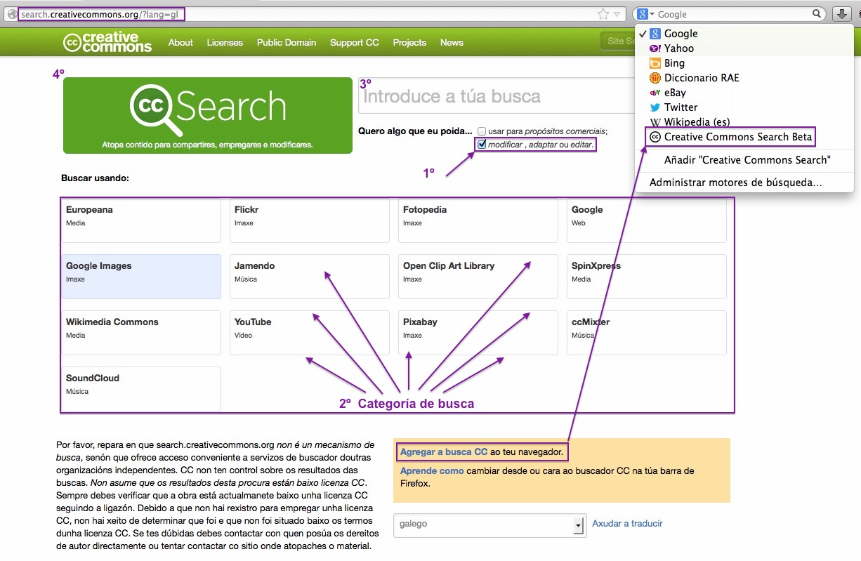 Busca con Seach Creative Commons
