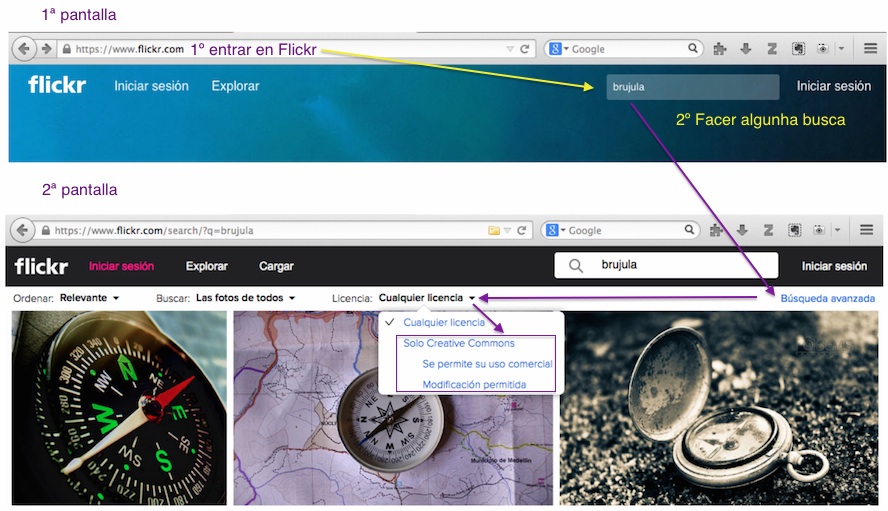 Busca de imaxes en Flickr