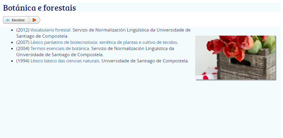 Léxico específico botánica