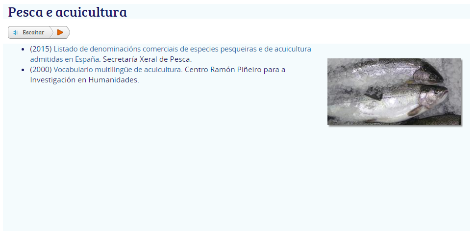 Léxico específico pesca