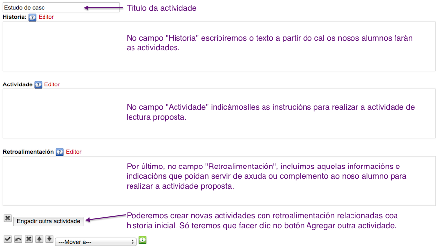 Captura de pantalla do iDevice Estudo de caso.