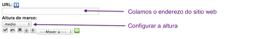 Captura de pantalla do iDevice Sitio Web Externo.