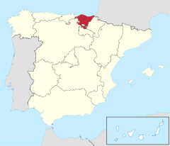 Pais Vasco in Spain (plus Canarias).svg