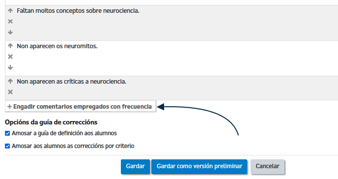 Engadir un comentario frecuente novo Engadir un comentario frecuente novo